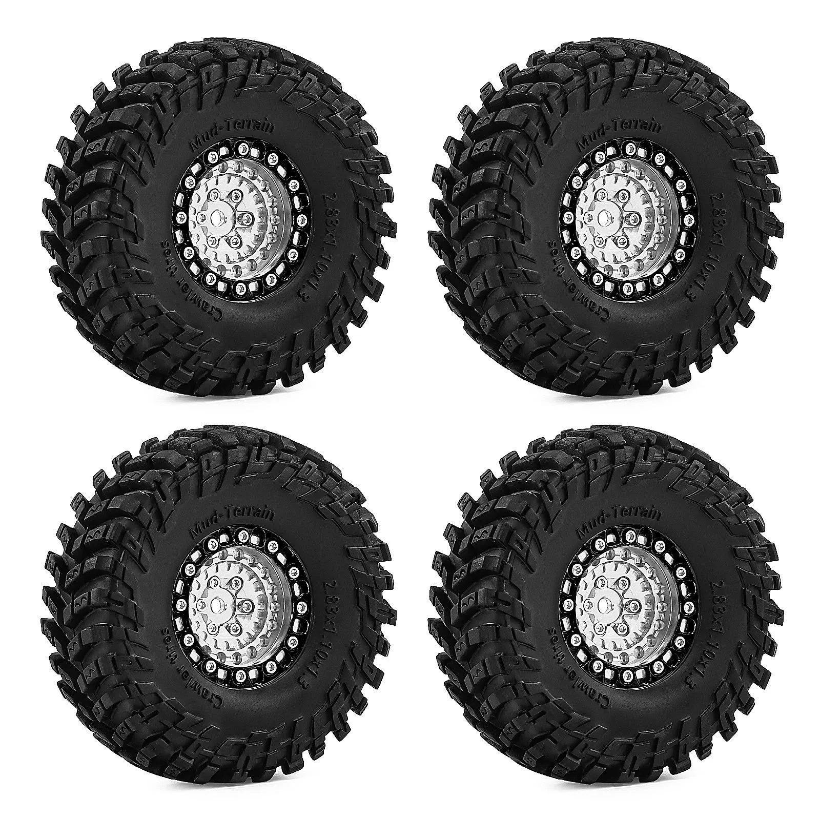 

1/18 TRX4M SCX24 FMS Ascent-18 Toy Remote Control Car Model Wheels 1.3-inch Wheels and Tires Crawler Wheels W341