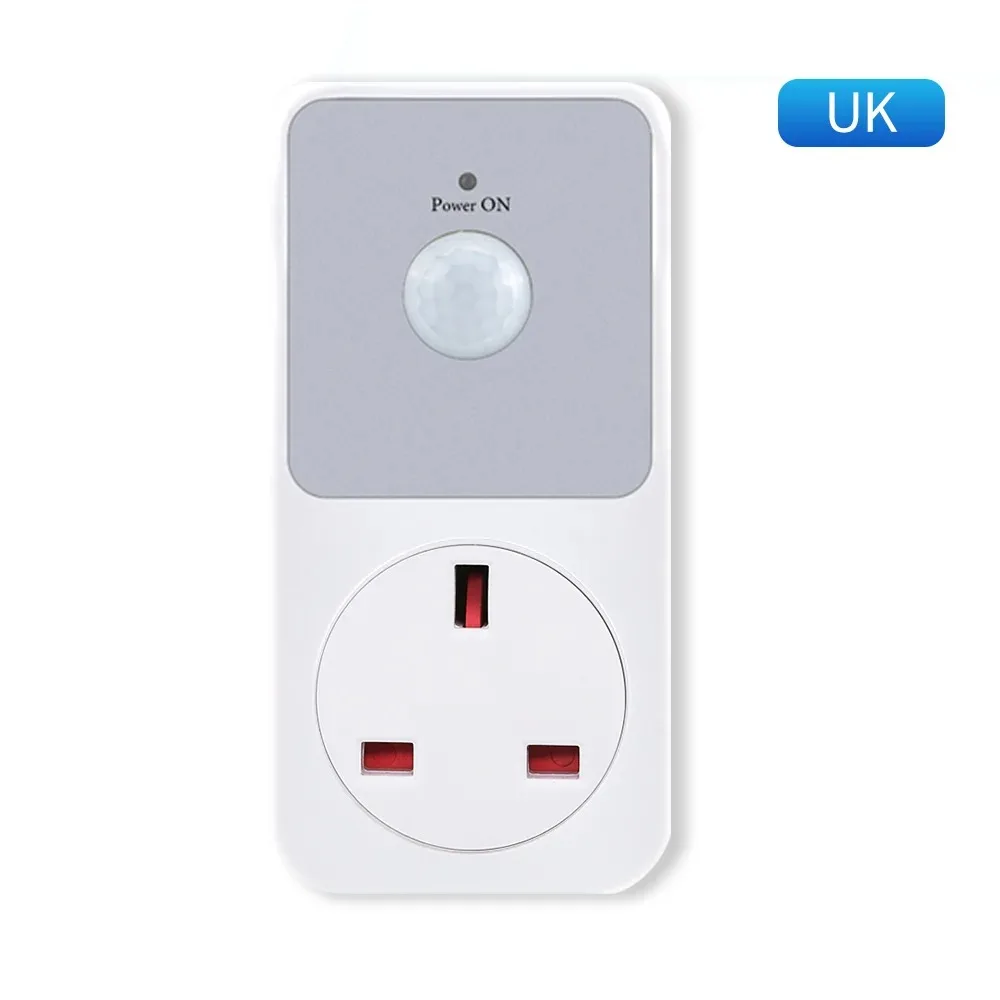 PIR-Infrarot-Sensor-Steckdosenschutz, LED-Nachtlichter, 220 V, EU, FR, US-UK-Stecker 120 ° Automatisches Induktionsverzögerungsmittel mit Grad-Weitwinkel