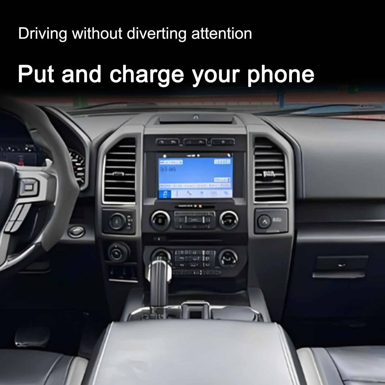 The Latest For Ford Raptor F150 F-150 2015-2021 Car Wireless Charger Phone Fast Charger Plate Mat Car Electronics Accessories