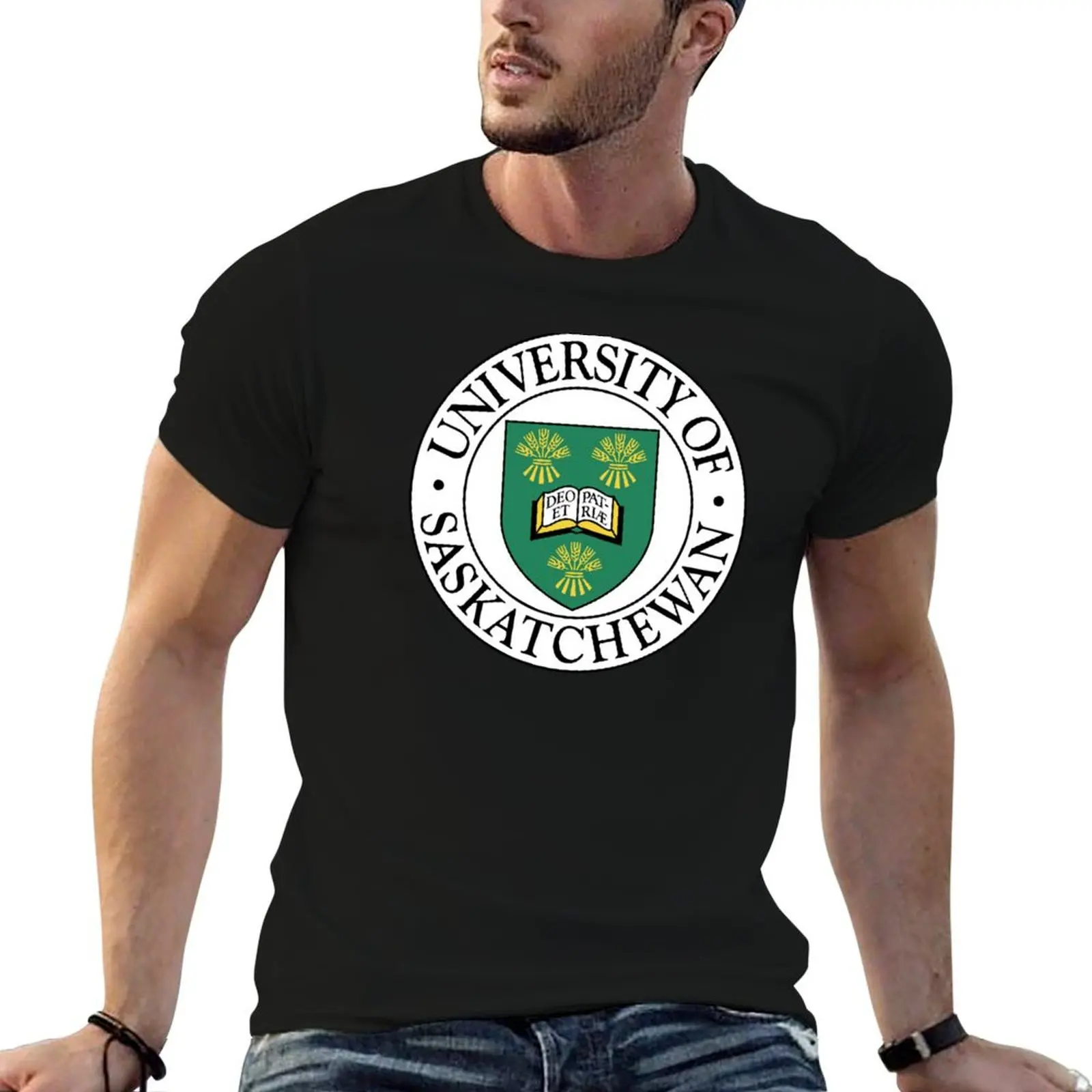 College of Saskatchewan Logo Design3 T-Shirt anime figures graphic t shirts anime clothes mens t shirts pack