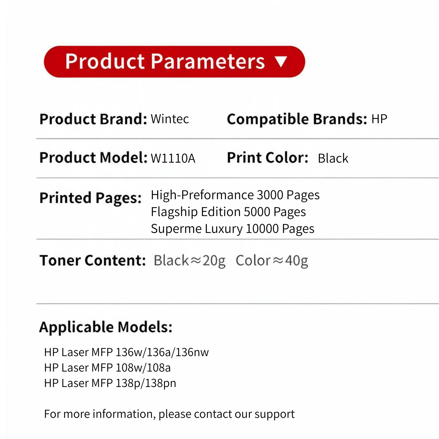 Fast & Free Shipping – With Chip Toner Cartridge For HP Laser 107a 107r 107w MFP 135a 135r 135w 137fnw 136NW 110A 106A 107A 105A