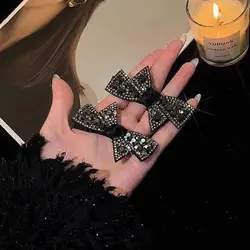 Purple Retro Rhinestone Bb Clip  Female Bangs Clip Hairpin  Side Clip  Shiny Crystal  Birthday Gift Hair Clips for Girls