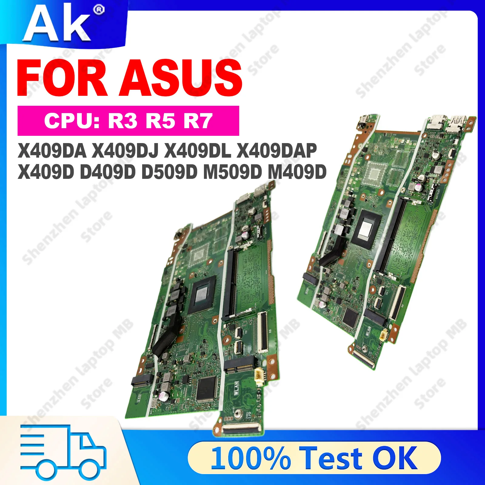 X409DA X409DJ X409DL Laptop-Motherboard für ASUS mit R3 R5 R7 CPU X409DAP FL8700DA D409D Y4200D D509D M509D M409D X409D Hauptplatine