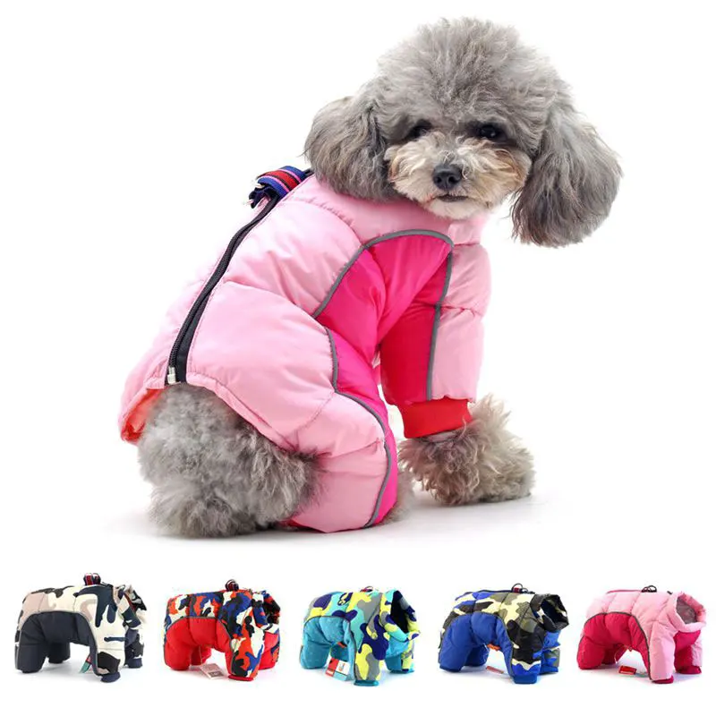 Winter Pet Dog Clothes Warm Puppy Dog Coat Jacket Waterproof Reflective Clothing For Dogs Chihuahua French Bulldog Pug Overalls