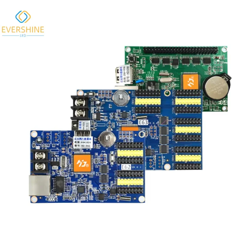 Huidu HD-E62 HD-E63 HD-E64 HD-E66 Single Color U-disk And Ethernet Control Card Use For P10 F3.75 P4.75 Single Color LED Module