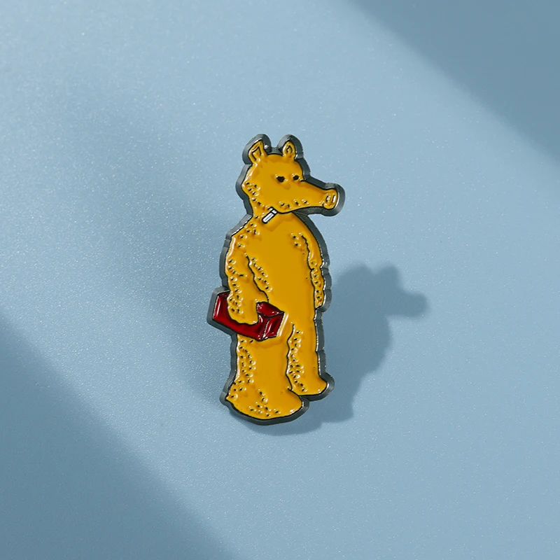 Anteater Enamel Pins Custom Brooches Hip Hop Singer Music Lapel Badges Cartoon Animal Jewelry Gift for fan Friends