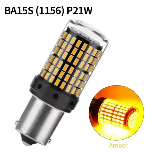 2Pcs 1156 BA15S P21W BAU15S PY21W T20 7440 W21W 3157 1157 P21/5W W21/5W LED Bulbs 144smd led CanBus lamp For Turn Signal Light - Image 9