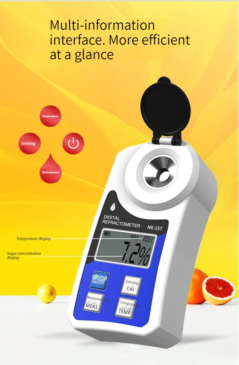 0-53% Portable Handheld Sugar Meter Fruit and Vegetable Beverage Sugar Meter /honey Concentration Tester /sweetness Meter