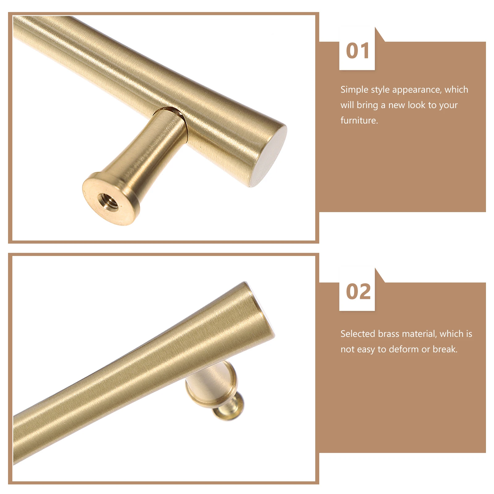 

Brass Cabinet Handle Simple Durable Furniture Pull Replacement For Wardrobe Kitchen Drawer Handles Hardware Parts Cabinet Pulls