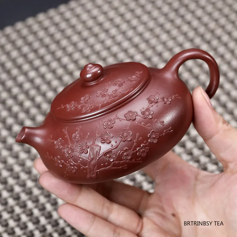 

150ml Chinese Yixing Purple Clay Teapot Handmade Plum Blossom Zisha Tea Pot Tradition Household Kettle Zisha Tea Set Accessories
