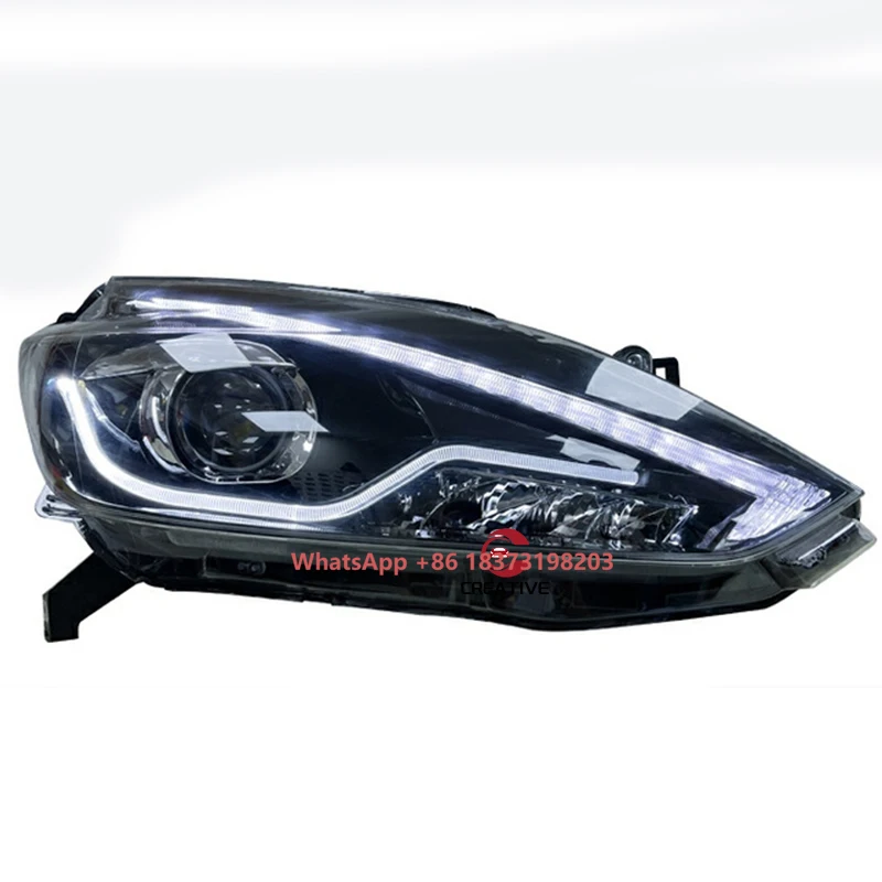 

Автозапчасти, светодиодные фары для Nissan Sentra Sylphy Pulsar 2016-2020 B18, динамический указатель поворота, линза дальнего света, DRL в сборе