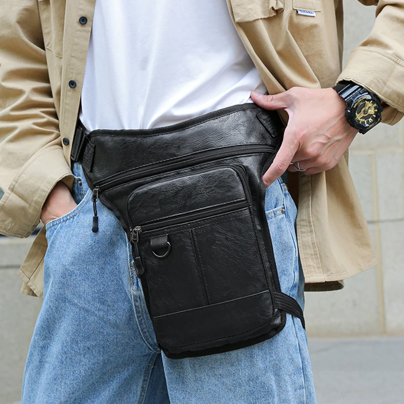 

The man's waist bag can be worn as a cross-body bag or as a single shoulder bag, and it is versatile for business use.
