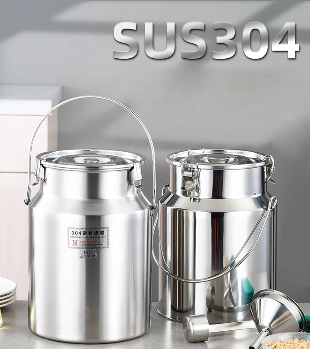 Multipurpose Stainless Steel Sealed Barrel Faucet Airtight Holdup Vessel Wine Milk and More Ideal Brewing Storage Winemaking