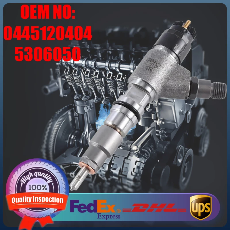 

Common Rail Fuel Injector 0445120404 5306050 Suitable for Cummins QSB 5.9L Diesel Engine