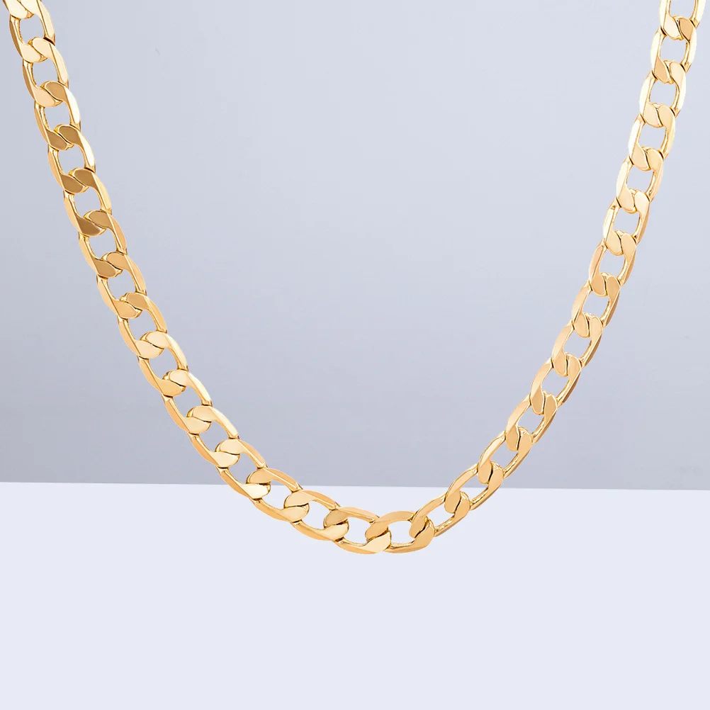

Men Necklace Gold Alloy Curb Chain Classic Luxury 61x0.6x0.3cm Stand Out Crowds Xl0024j Men Necklace Curb Chain