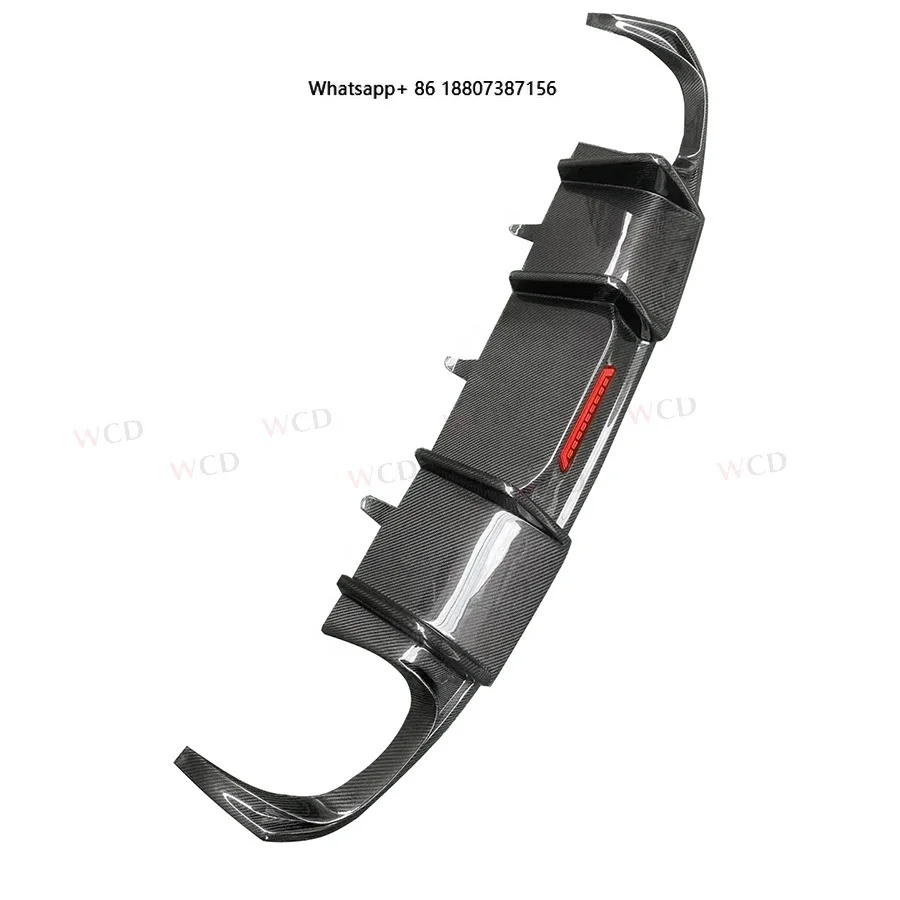 

KB Style Carbon Fiber Rear Diffuser Exhaust Cut-Outs forAudi A6 S6 Sline C7 2012-2015 New Condition Rear Lip Car Accessories