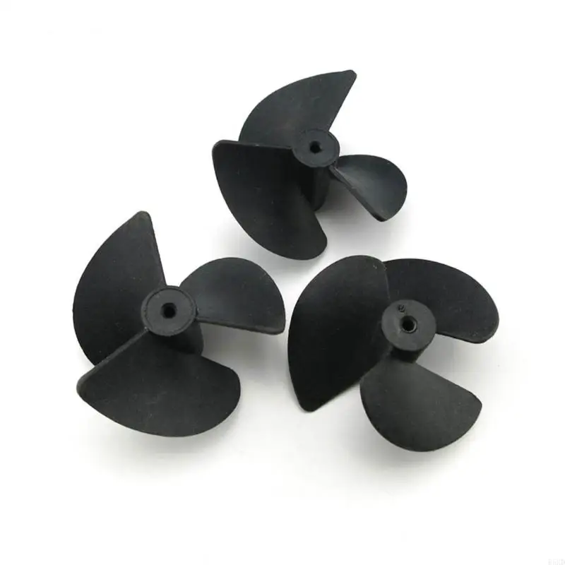 B5XD Light Weight Nylon Paddle 3-blades Propellers with 2mm Shaft for RC Model Boat Rotating Propeller Props