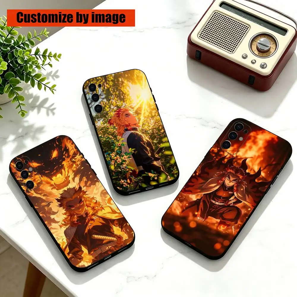 Demon S-Slayer Kyojuro Anime  Phone Case For Samsung S25,S24,S21,S22,S23,S30,Ultra,S20,Plus,Fe,Lite,Note,10,Black Cover