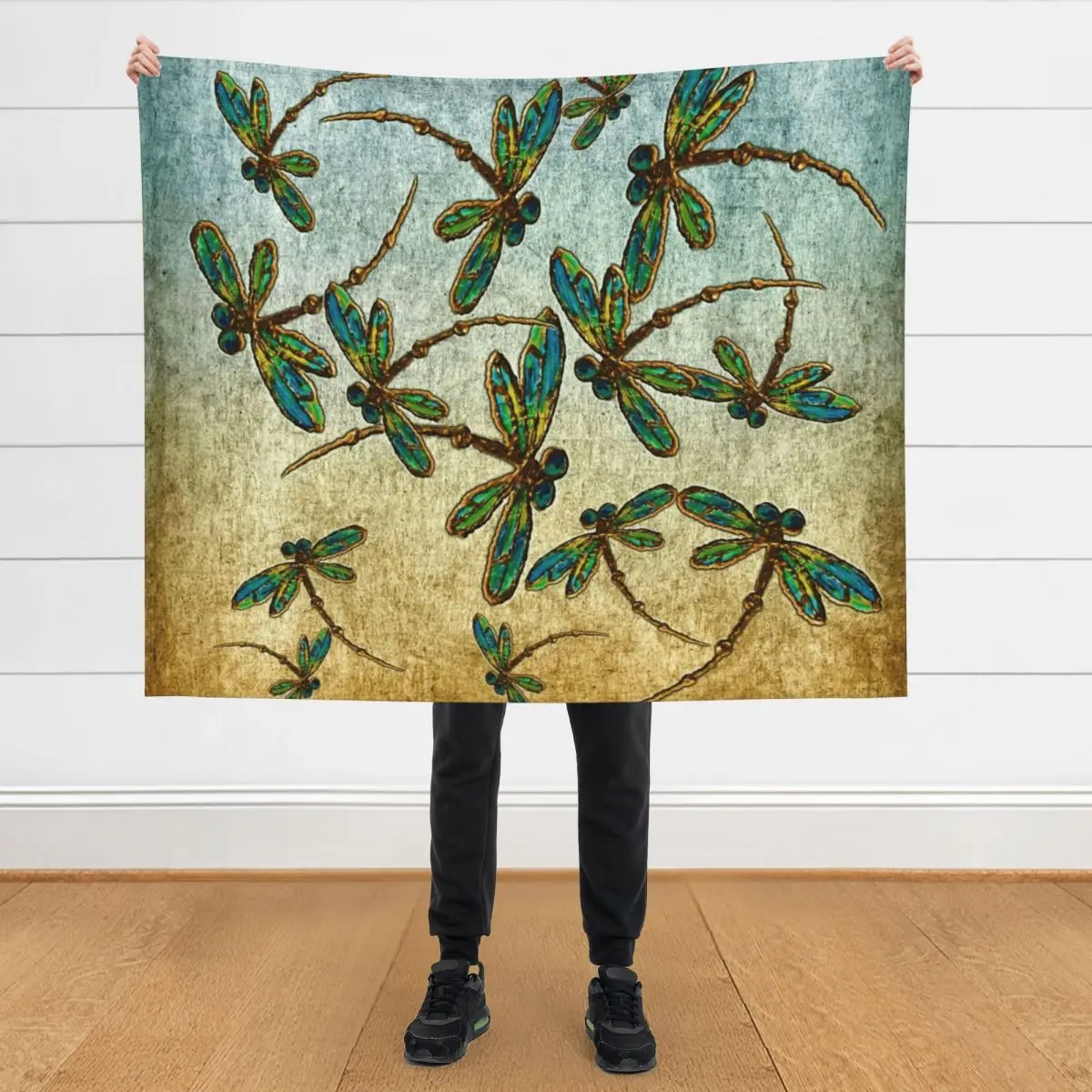 

Golden Dragonfly Light Throw Blanket sofa bed Retros Thermals For Travel Blankets