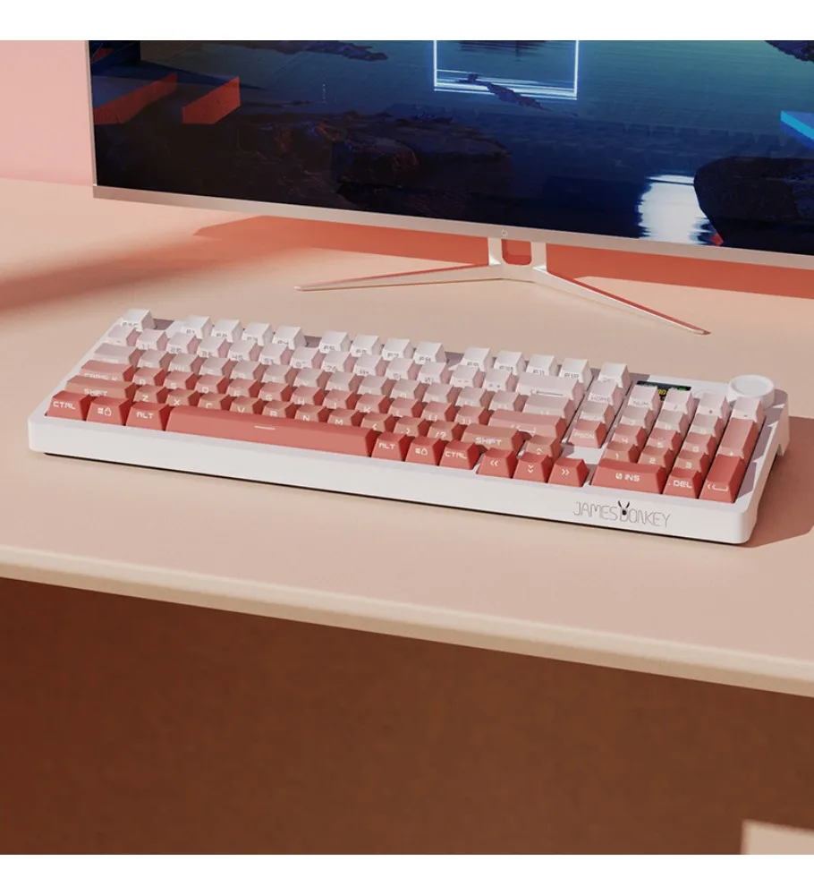 Gradual change color theme PBT custom word transmission OEM height full axis universal side engraved keycap mechanical keyboard