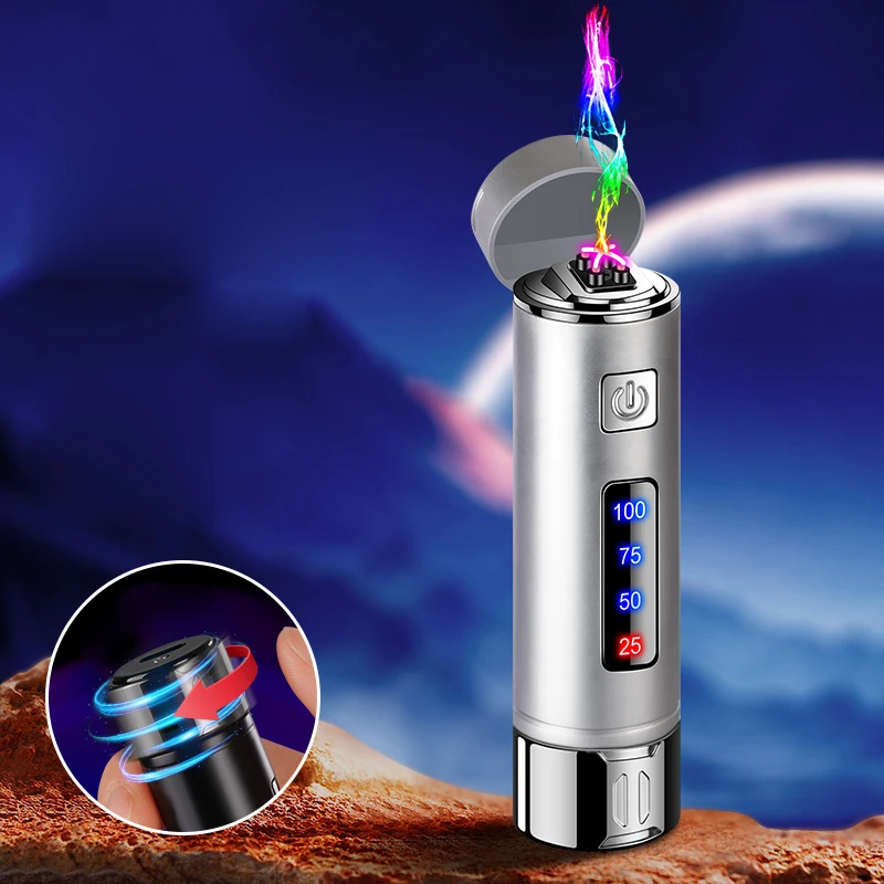 

Creative Cylindrical Windproof Arc Lighter Portable USB Lighter Unusual Mini Cigarette Lighters Smoking Accessories 2024 NEW