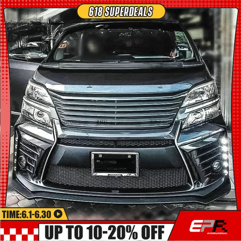 

Glass fiber SLKB Type Front Bumper For Toyota Vellfire 20 Series AH20 Car Body Kit Front Bumper Replacement Auto Exterior Parts