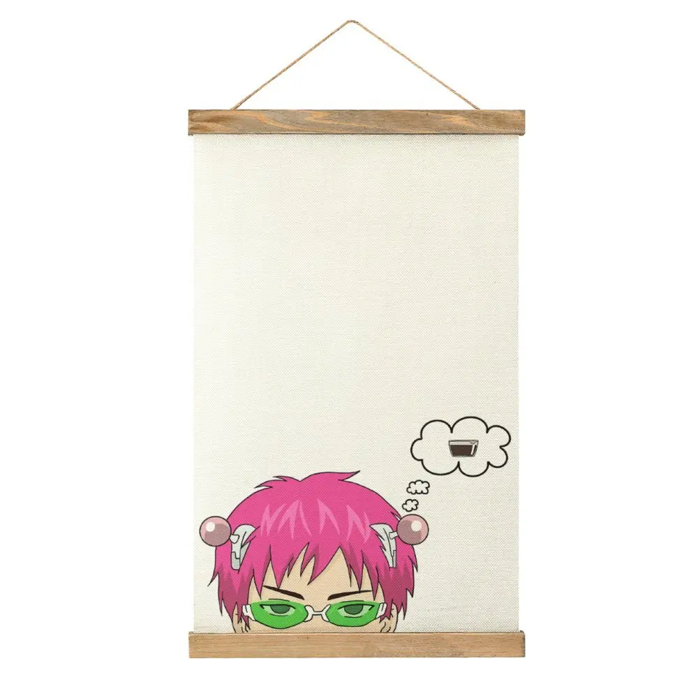 Unique Saiki With Coffee Jelly For Sale Canvas Hanging Picture Craft Decoration Humor Graphic Bedroom   Picture Style Hang Pictu