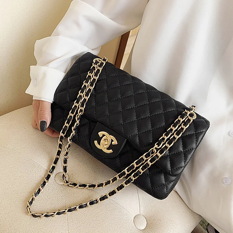 Advanced Style Bag 2024 New Small Fragrant Style Diamond Grid Chain Women's Bag Temperament Single Shoulder Crossbody Bag