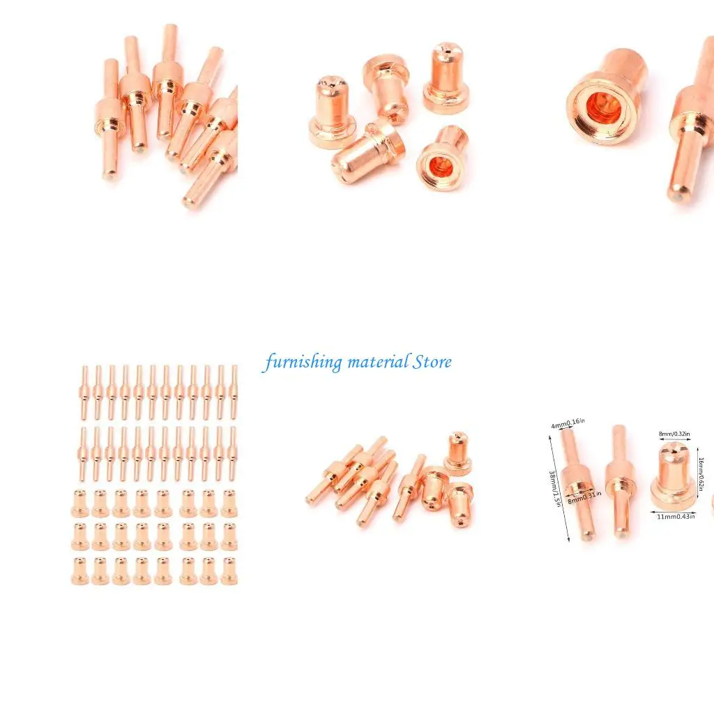 

Y5GD 60PCS Extended Long Plasma Cutter Tip Electrodes&Nozzles Welding Nozzle