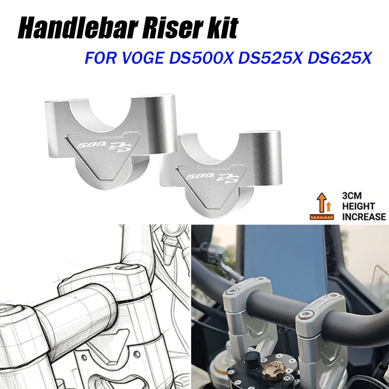 Крепление на руль Stardard Bar Mount для мотоциклов VOGE DS800X, DS625X, DS525X, DS500X, зажимное крепление для руля