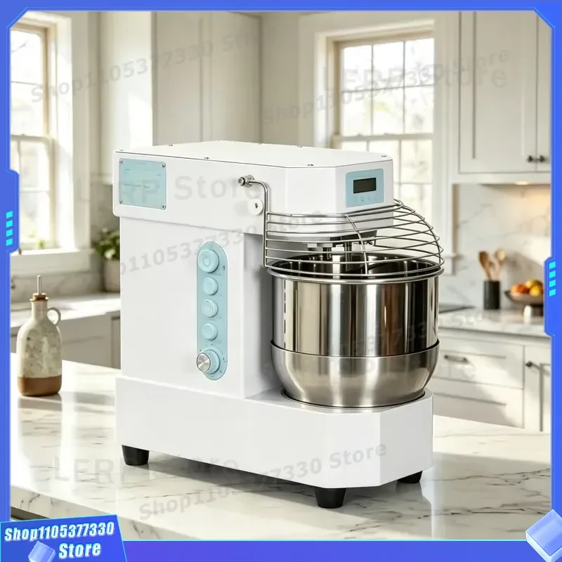 750W Electric Spiral Dough Mixer Stainless Steel Bowl Commercial Automatic Flour Processor for Bakery Hotel Restaurant