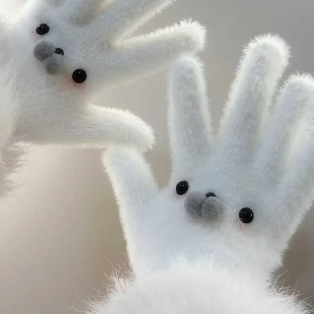 جديد المرجان المخملية المرجان المخملية قفازات ختم دفئا قفازات دافئة يندبروف الكرتون قفازات كاملة الأصابع النساء #3