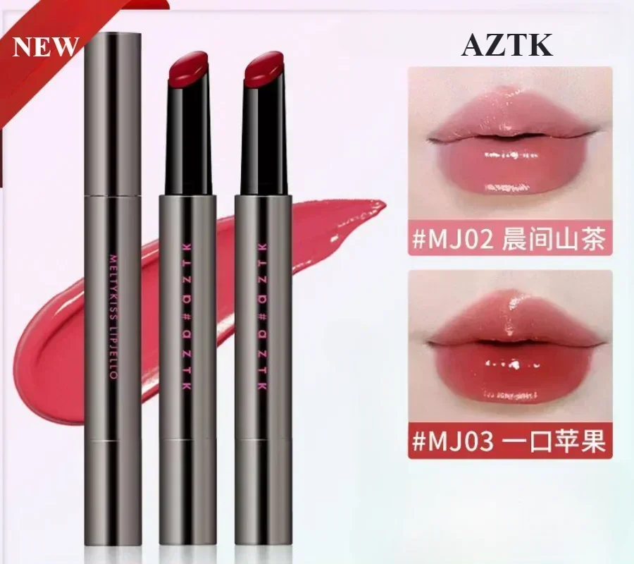 

AZTK Mirror Jelly Lipstick Bubble Lip Gloss Long Lasting Moisturising Solid Lip Gloss Non-stick Cup Makeup