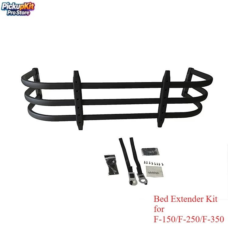 

Universal Flip-Up Bed Extender Kit for F-150/F-250/F-350 4×4 Pickups Black/Silver Aluminum Exterior Accessory