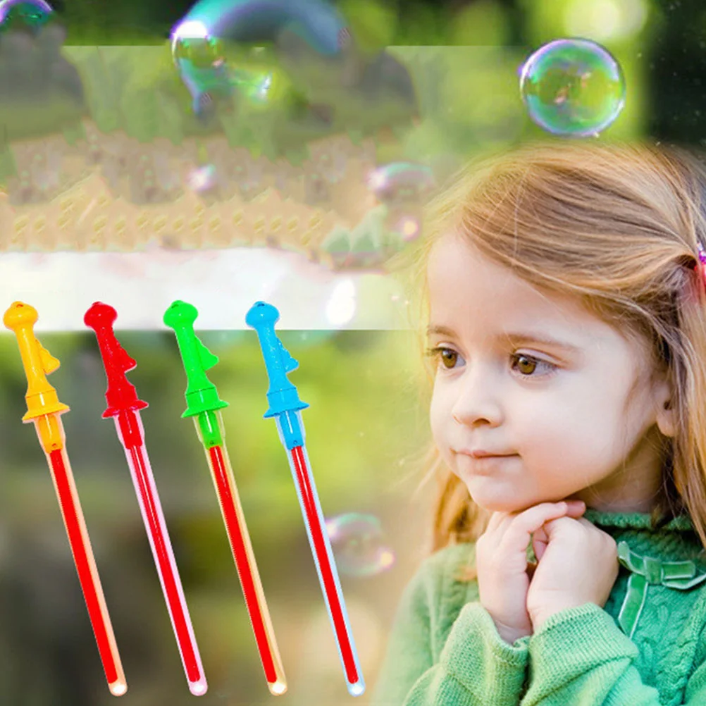 4 Pcs Toy Bubble Stick Outdoor Playing Wands Kids Toys Party Favors Blowing Bubbles Child