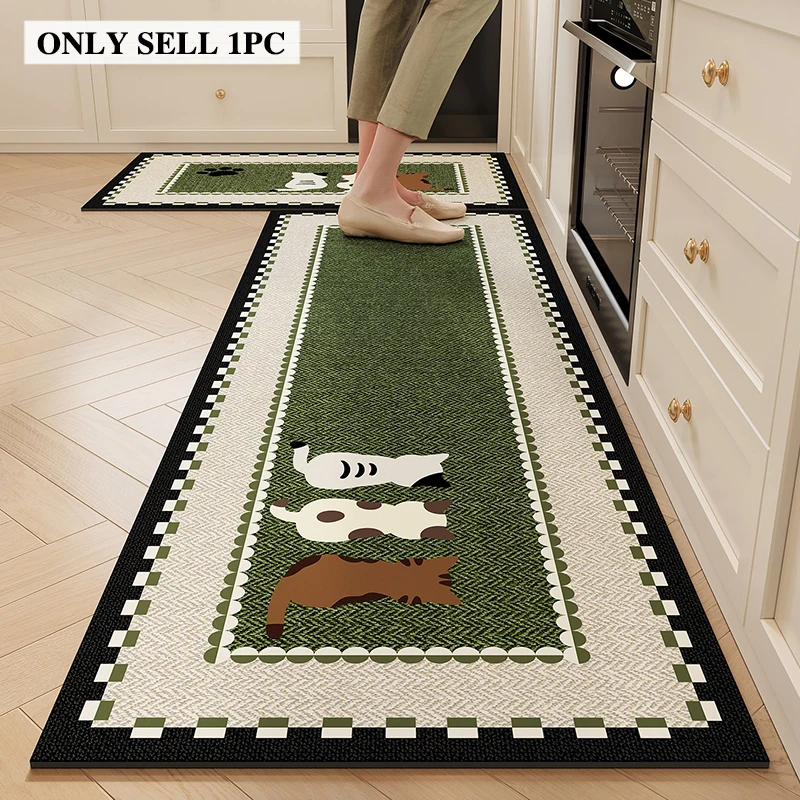 Kitchen Rug Super Absorbent Non-slip Carpet Long Modern Style Cute Pattern Floor Mat Home Decoration Rugs Alfombras De Cocina