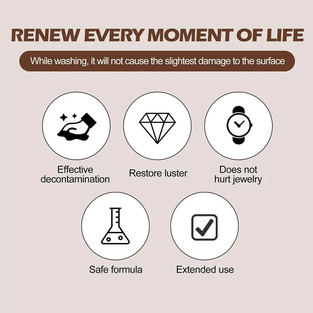 آلة تنظيف المجوهرات من الفضة الإسترليني ، حل نظيف ، تركيز ، قوة لطيفة لليهودي الذهبي ، J9L6 ، 100 مللي