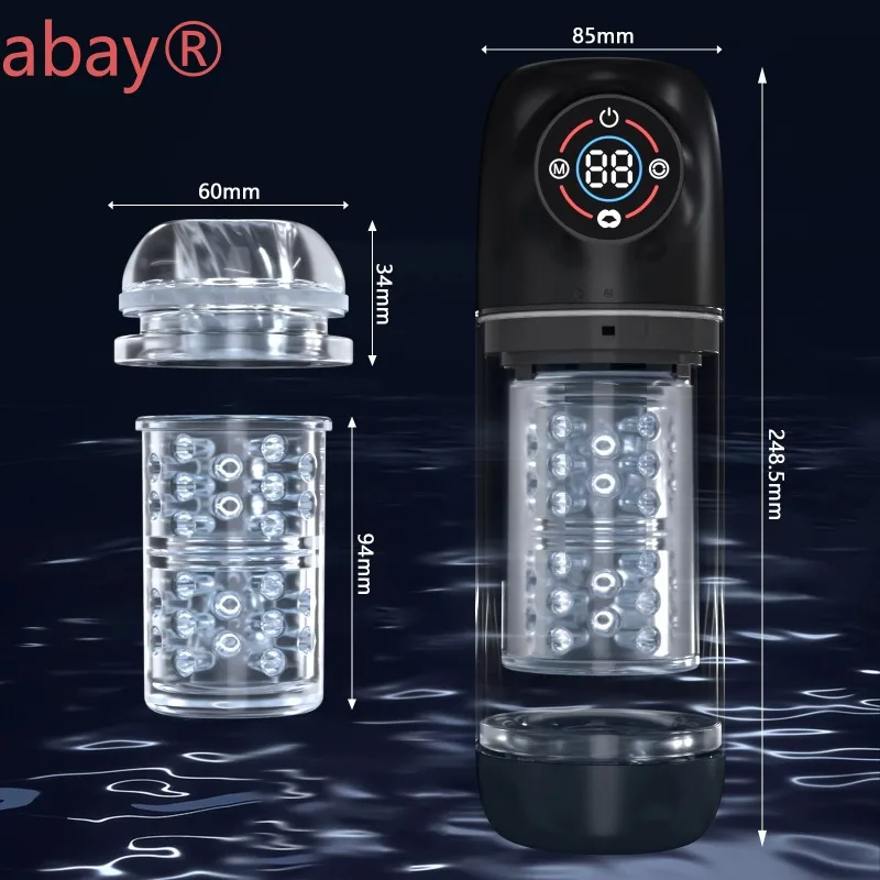 Totalmente automático sucção rotativa avião copo pênis masculino exercício masturbação massageador 7 modos brinquedos sexuais