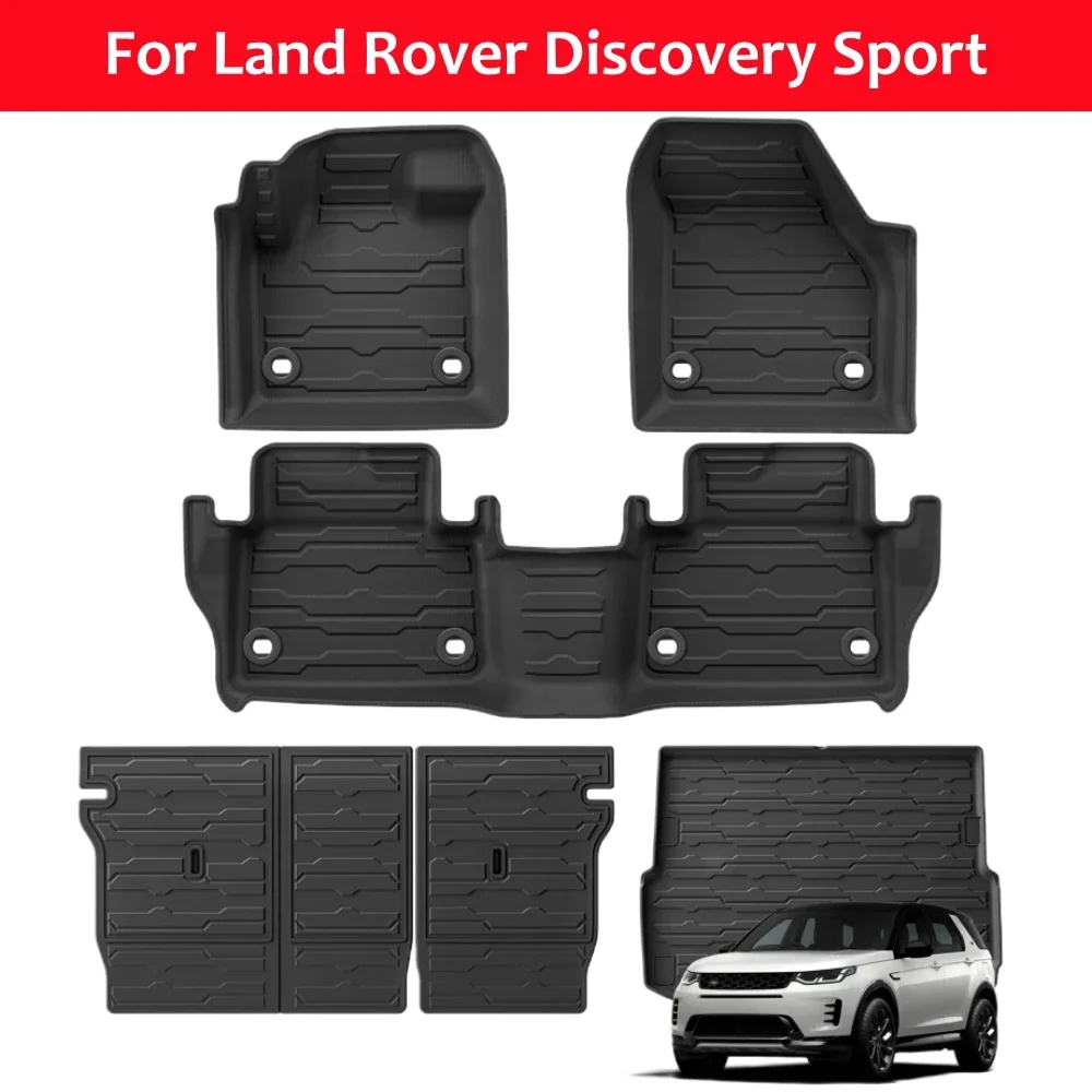 Für Land Rover Discovery Sport 2018-2026 TPE 3D-Fußmatten Kofferraum-Rückenlehnenpolster Wasserdichter Schutzfußmatten Linkslenker – Detail 1