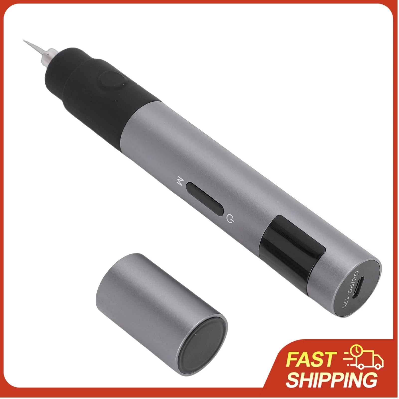 

Ultrasonic Cutter 40KHz Handheld Electric Cutting Tool with LED Light and 50 Blades for 3D Printing Plastic Wood Resin