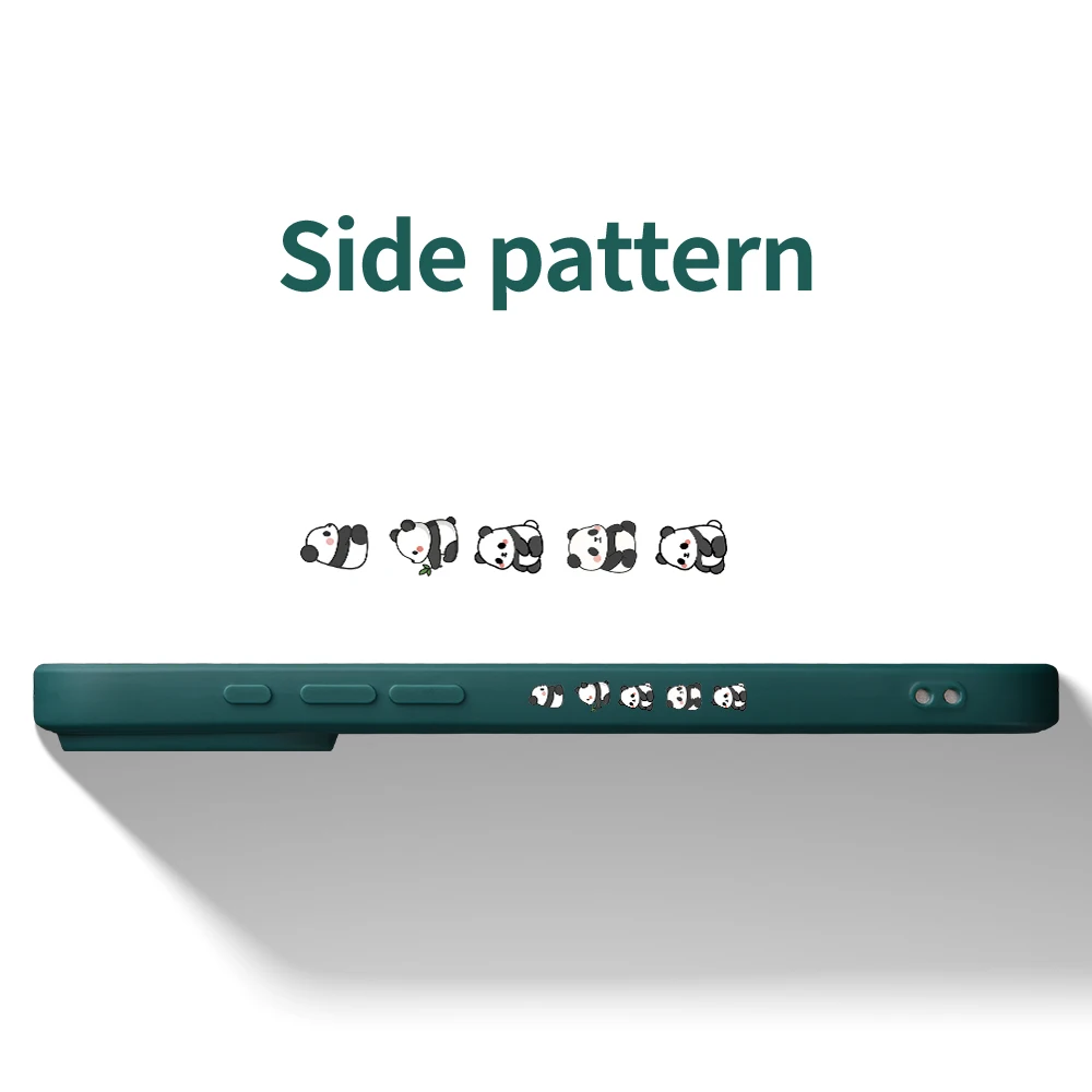 حافظة هاتف باندا لطيفة لهاتف آيفون 17 ProMax 17 Air 16 15 14 13 12 11 Pro Max XS Max7 8 Plus 16e 16 Plus غطاء من البولي يوريثان