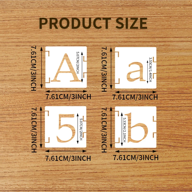 YOMDID 65Pcs/set Letter Number Stencils Painting Mold Air Brush Molds DIY Decorations Handcraft Birthday Wedding Party Mold