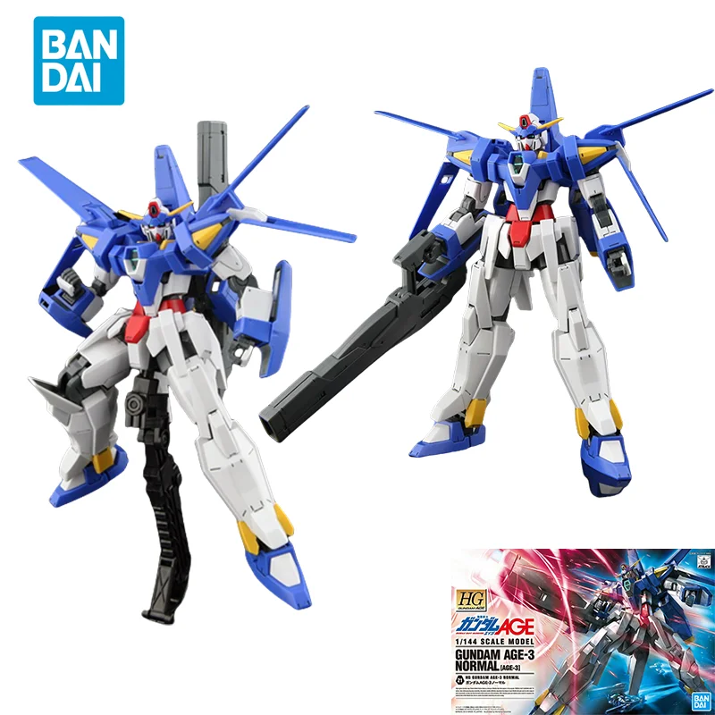 Sport Direct Delivery Bandai Original Anime GUNDAM Model HG 1/144 GUNDAM AGE-3 NORMAL Action Figure Assembly Model Toys For Kids