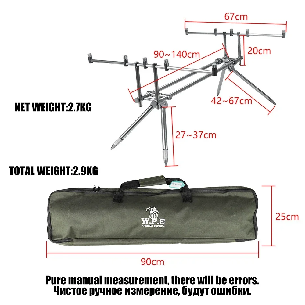 Aluminum Alloy Telescopic Fishing Rod Bracket Portable Fast Folding European Style Long Casting Rod Holder