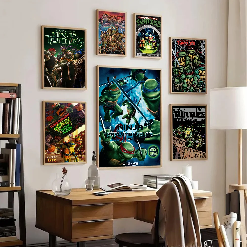 

N-Ninja Cartoon T-turtle Classic Vintage Posters HD Quality Wall Art Retro Posters For Home Room Wall Decor