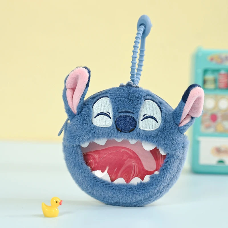 

10cm Genuine Potdemiel Stitch Blue Puppy Anime Keychain Badge Bag Earphone Case Cosplay Decoration Cute Birthday Gift For Girls