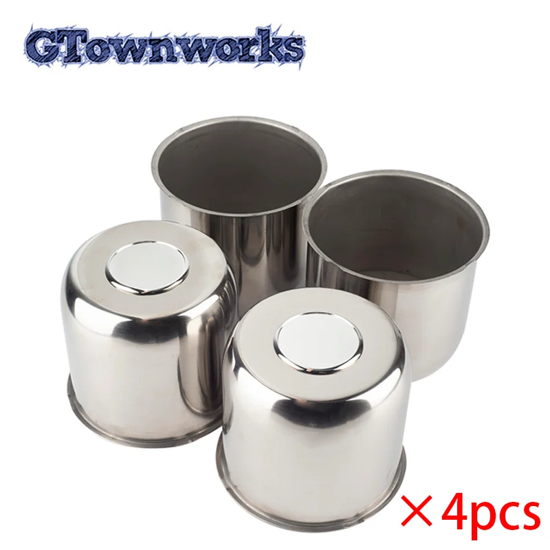 GTownworks 4pcs/1pc 124mm/ 4.88in 114.5mm/ 4.51in Push Through Center Caps for Universal Truck/ Trailer Accessories for Vehicles