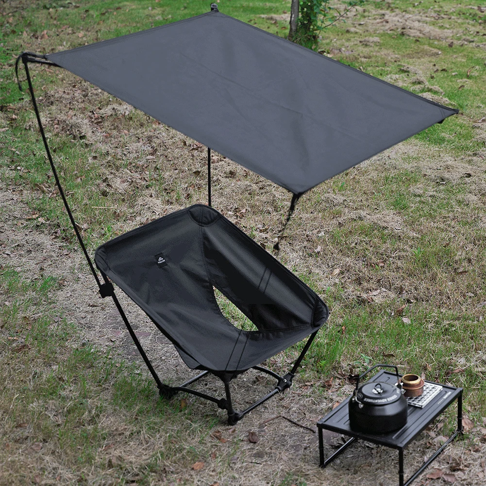 Ultralight Attachable Chair Canopy Portable UPF 50+ Sunshade for Beach Camping Fishing Picnic Compatible with Multiple Chair