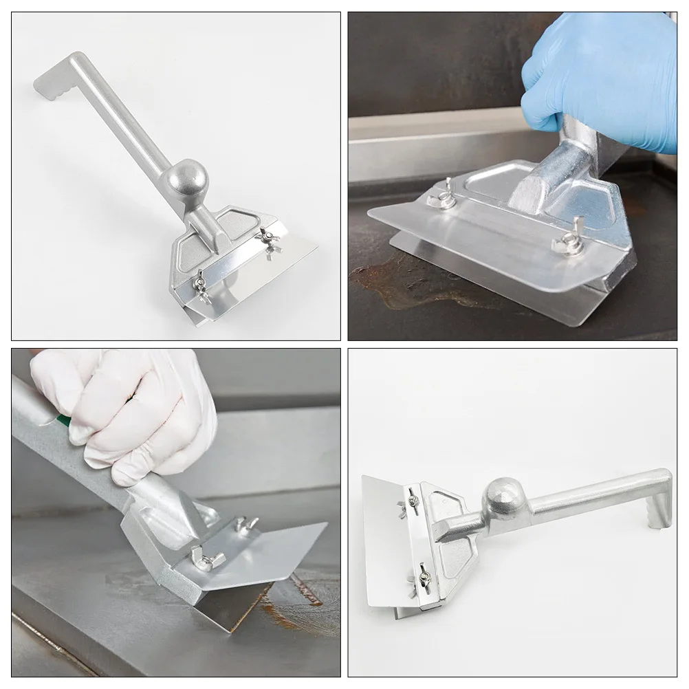 

Heavy Duty Grill Scraper Stainless Steel Wide Scraper with Splash Protection Ergonomic Handle for Bbq Griddle Cleaning