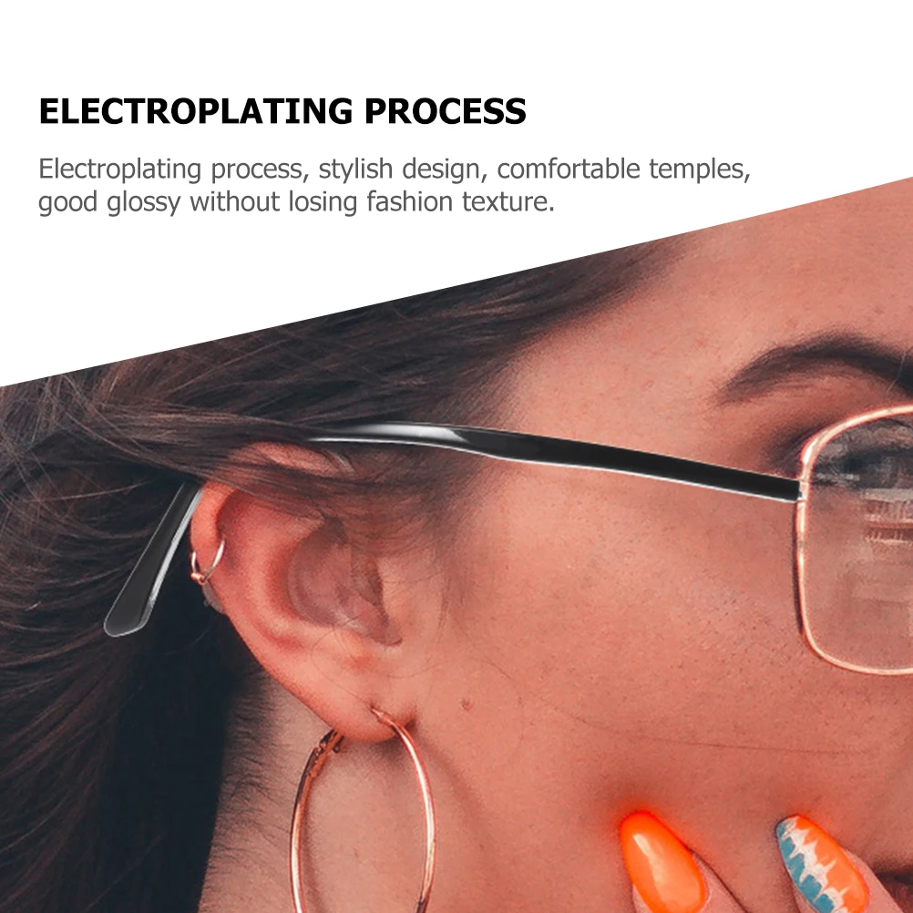 

2Sets Antiallergic Glasses Arm Replacement Lightweight Metal Eyeglasses Temples Universal Fit for Glasses Repair Accessories